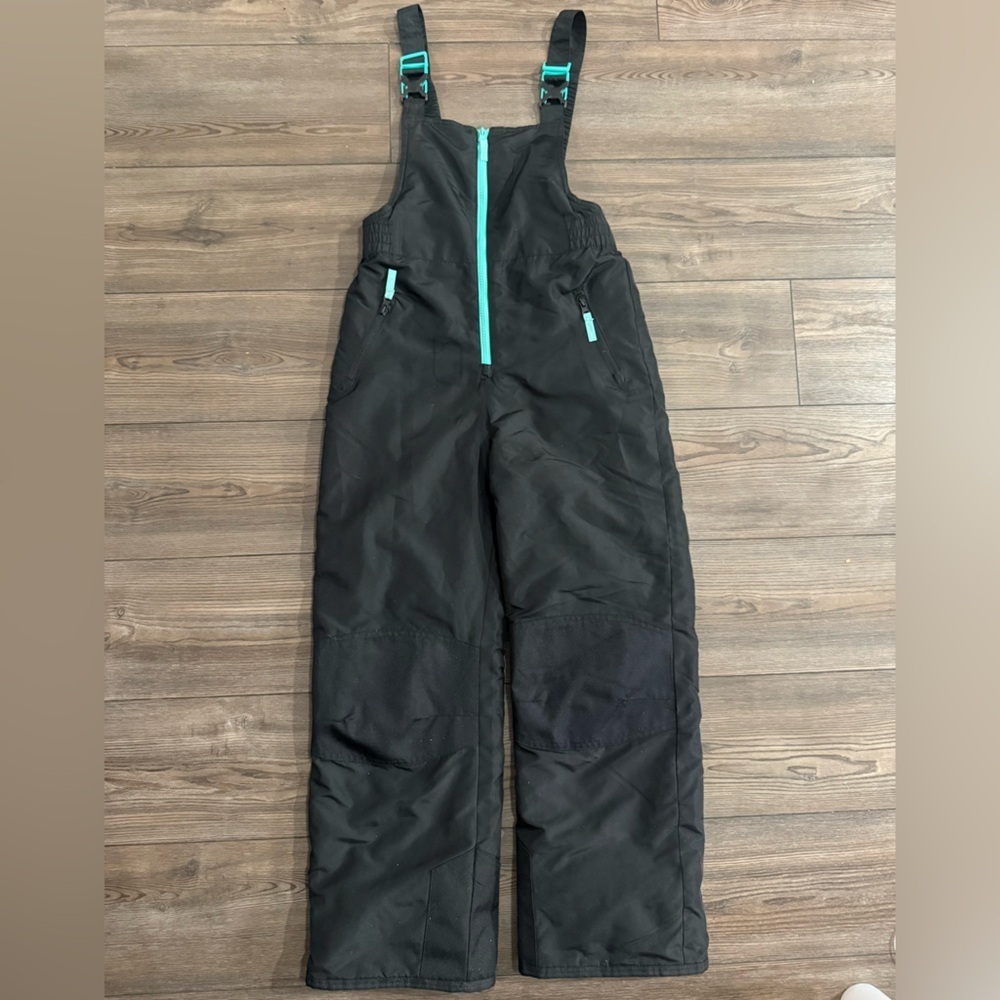 Champion Youth Large Snow Bib Pants Black Insulated Ski Snowboard Overalls